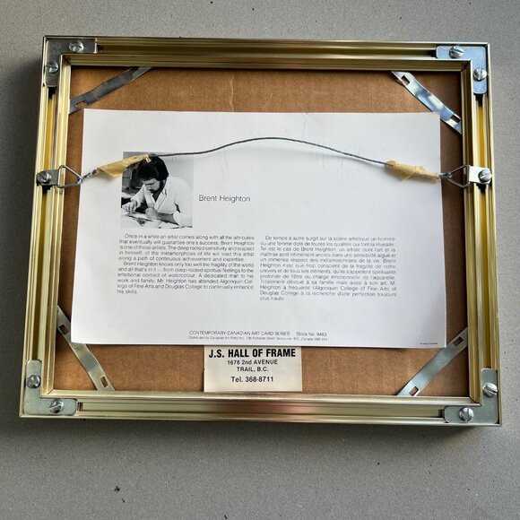 Brent Heighton Veiled Flowers Gold Framed Signed Art Print, 11”H x 9.5”W - Picture 8 of 8